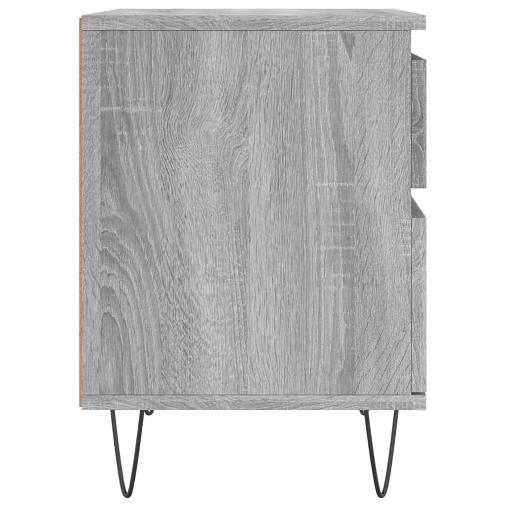 vidaXL Κομοδίνα 2 τεμ. Γκρι Sonoma 40 x 35 x 50 εκ. από Επεξεργ. Ξύλο