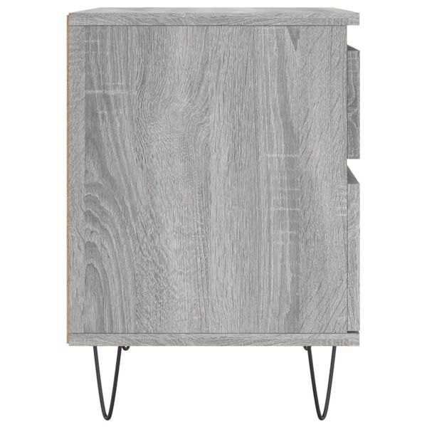 vidaXL Κομοδίνα 2 τεμ. Γκρι Sonoma 40 x 35 x 50 εκ. από Επεξεργ. Ξύλο