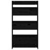 vidaXL Ζαρντινιέρα Τοίχου 3 Επιπέδων Μαύρη 60x18,5x110 εκ. Μασίφ Πεύκο