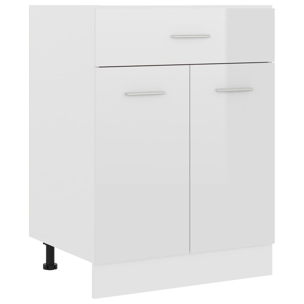 vidaXL Ντουλάπι με Συρτάρι Lyon Γυαλιστερό Λευκό 60x46x81,5εκ.
