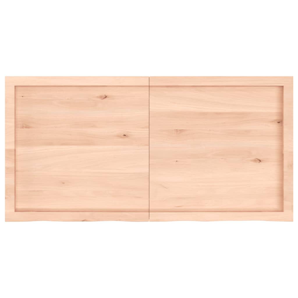 vidaXL Επιφάνεια Τραπεζιού 120x60x(2-6)εκ Ακατέργαστο Μασίφ Ξύλο Δρυός