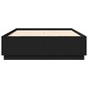 vidaXL Πλαίσιο Κρεβατιού με LED Μαύρο 150 x 200 εκ. Επεξεργ. Ξύλο