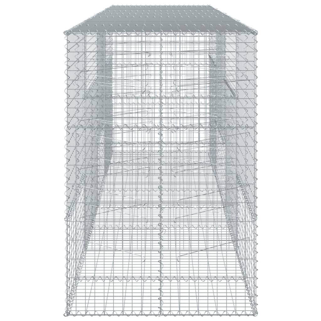 vidaXL Συρματοκιβώτιο με Κάλυμμα 400x100x150εκ από Γαλβανισμένο Χάλυβα