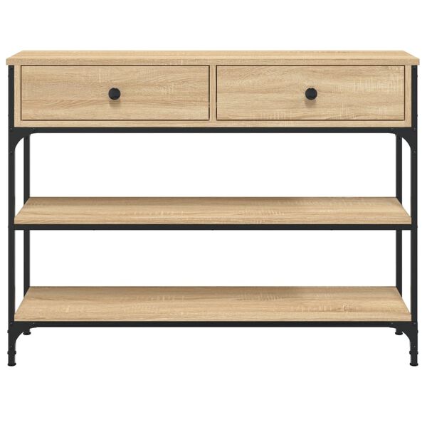 vidaXL Τραπέζι Κονσόλα Sonoma Δρυς 100x25x75 εκ. Επεξεργασμένο Ξύλο
