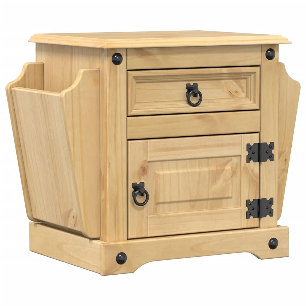 vidaXL Κομοδίνο Corona 45x35x47,5 εκ. από Μασίφ Ξύλο Πεύκου