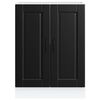 vidaXL ντουλάπι βάσης κουζίνας Porto Μαύρο κατασκευασμένο ξύλο