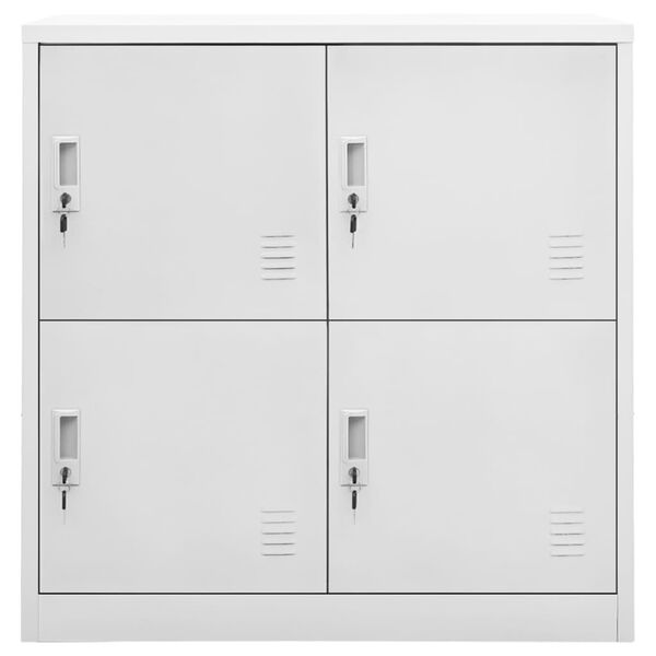 vidaXL Φοριαμός Ανοιχτό Γκρι 90 x 45 x 92,5 εκ. Ατσάλινος