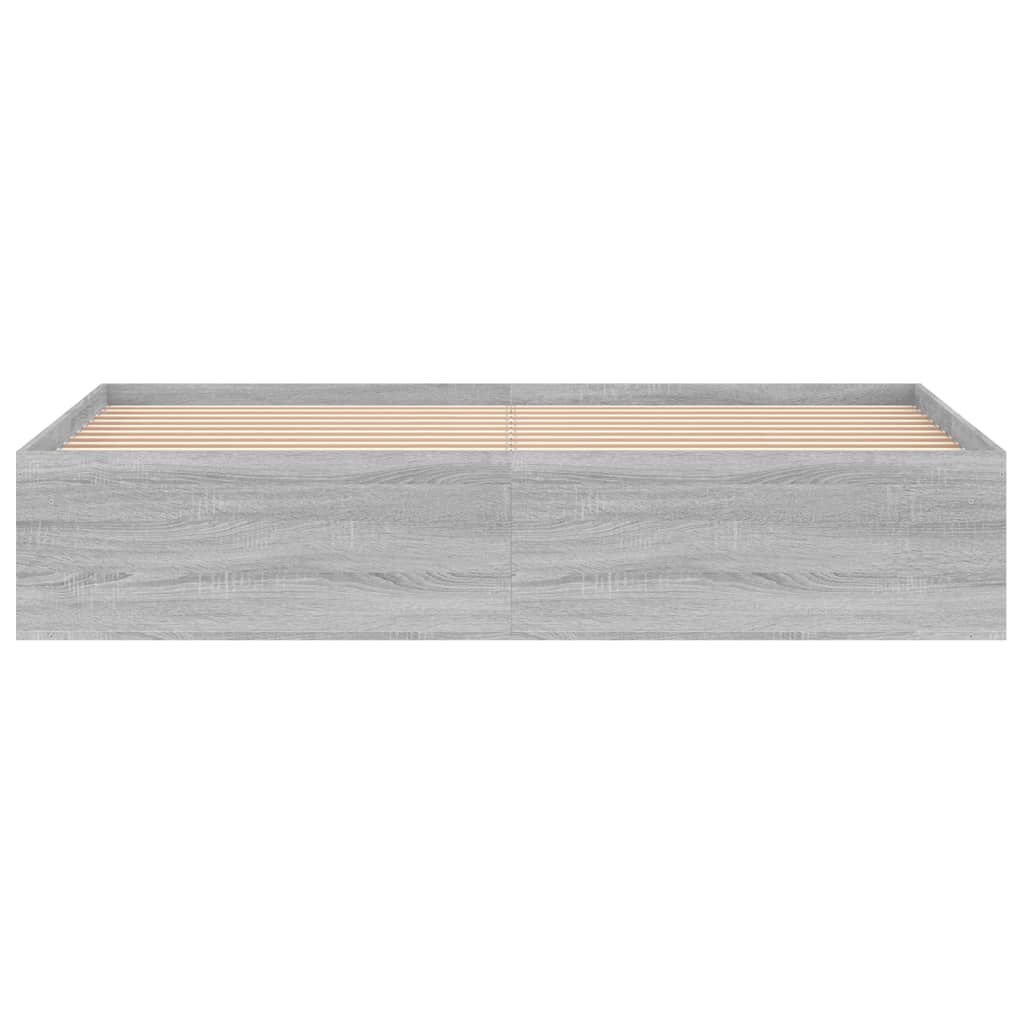 vidaXL Πλαίσιο Κρεβατιού Γκρι Sonoma 180 x 200 εκ. Super King