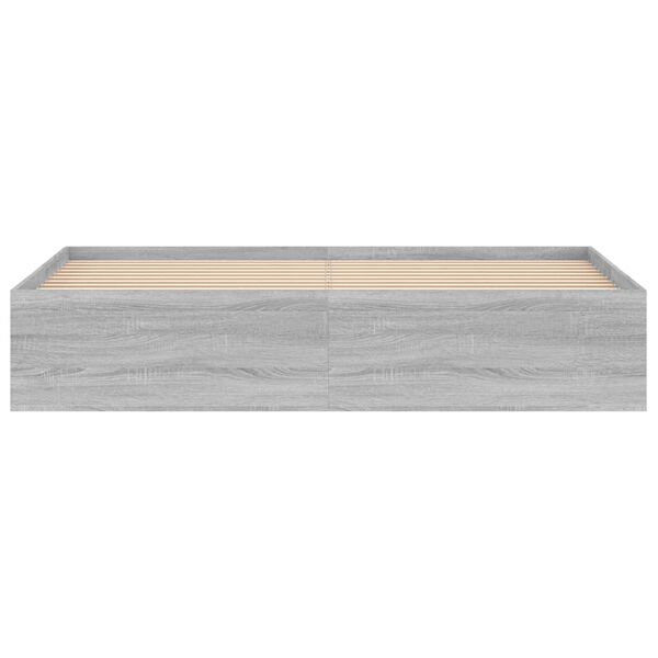 vidaXL Πλαίσιο Κρεβατιού Γκρι Sonoma 180 x 200 εκ. Super King