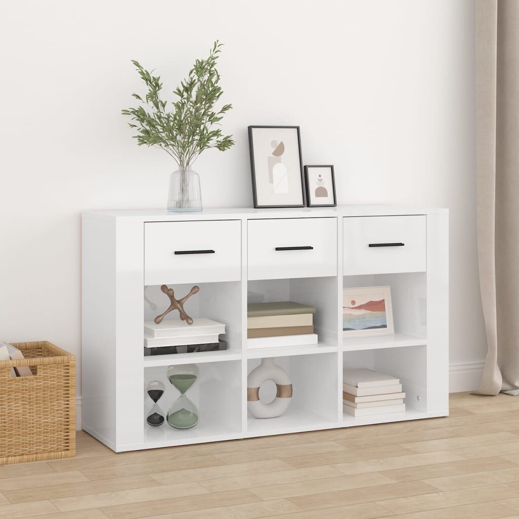 vidaXL Ντουλάπι Γυαλιστερό Λευκό 100x30x59,5 εκ. Επεξεργασμένο Ξύλο