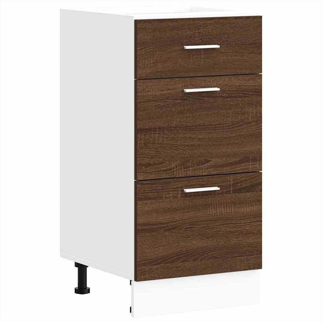 vidaXL Κάτω ντουλάπι Lyon καφέ δρυς 40x46x81,5 cm Κατασκευασμένο ξύλο