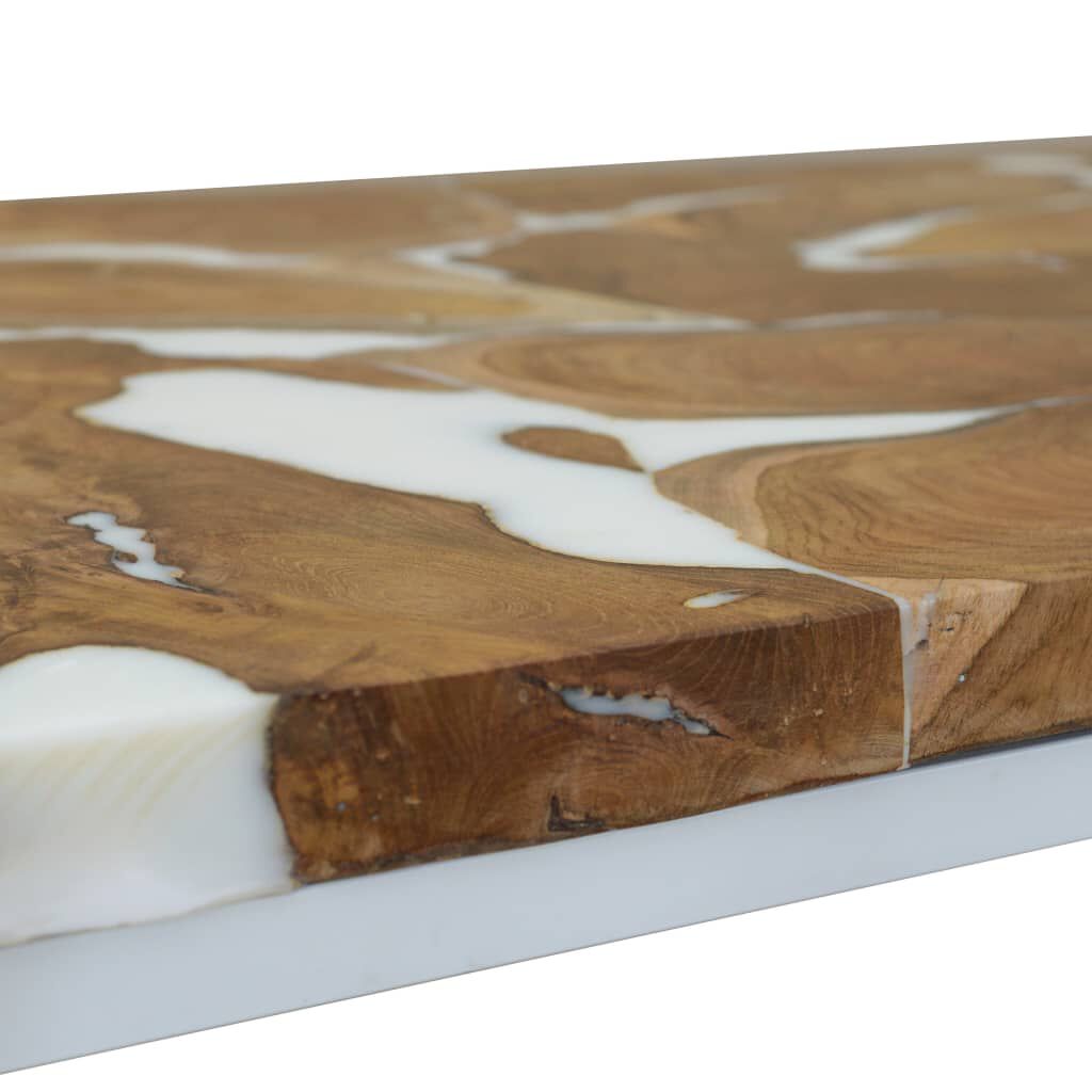 vidaXL Τραπεζάκι Σαλονιού 110 x 60 x 40 εκ. από Ξύλο Teak και Ρητίνη