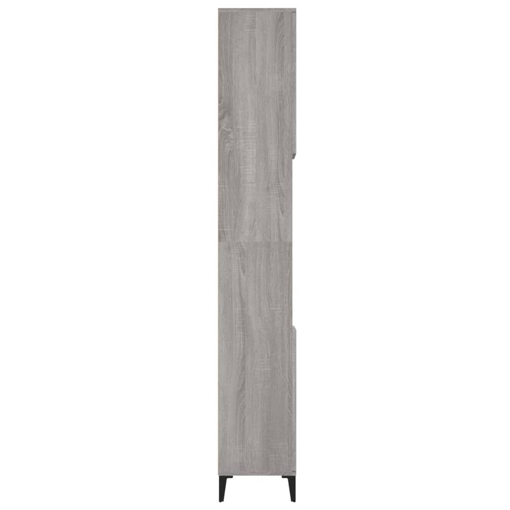 vidaXL Ντουλάπι Μπάνιου Γκρι Sonoma 30x30x190 εκ. Επεξεργασμένο Ξύλο