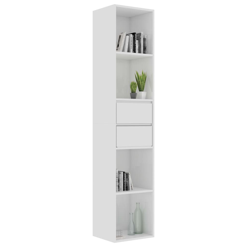 vidaXL Βιβλιοθήκη Γυαλιστερό Λευκό 36 x 30 x 171 εκ. από Επεξ. Ξύλο