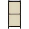 vidaXL Ντουλάπι με 4 Υφασμάτινα Καλάθια Κρεμ 63x30x71 εκ. από Ατσάλι