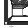 vidaXL Έπιπλο Τηλεόρασης Μαύρο Όψη Μαρμάρου 220x40x40,5εκ Ψημένο Γυαλί