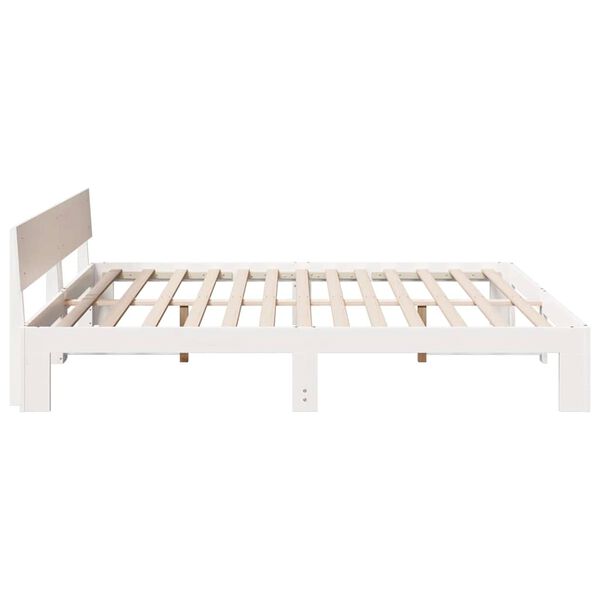 vidaXL Σκελετός Κρεβατιού Λευκό 180 x 200 cm Μασίφ ξύλο πεύκου