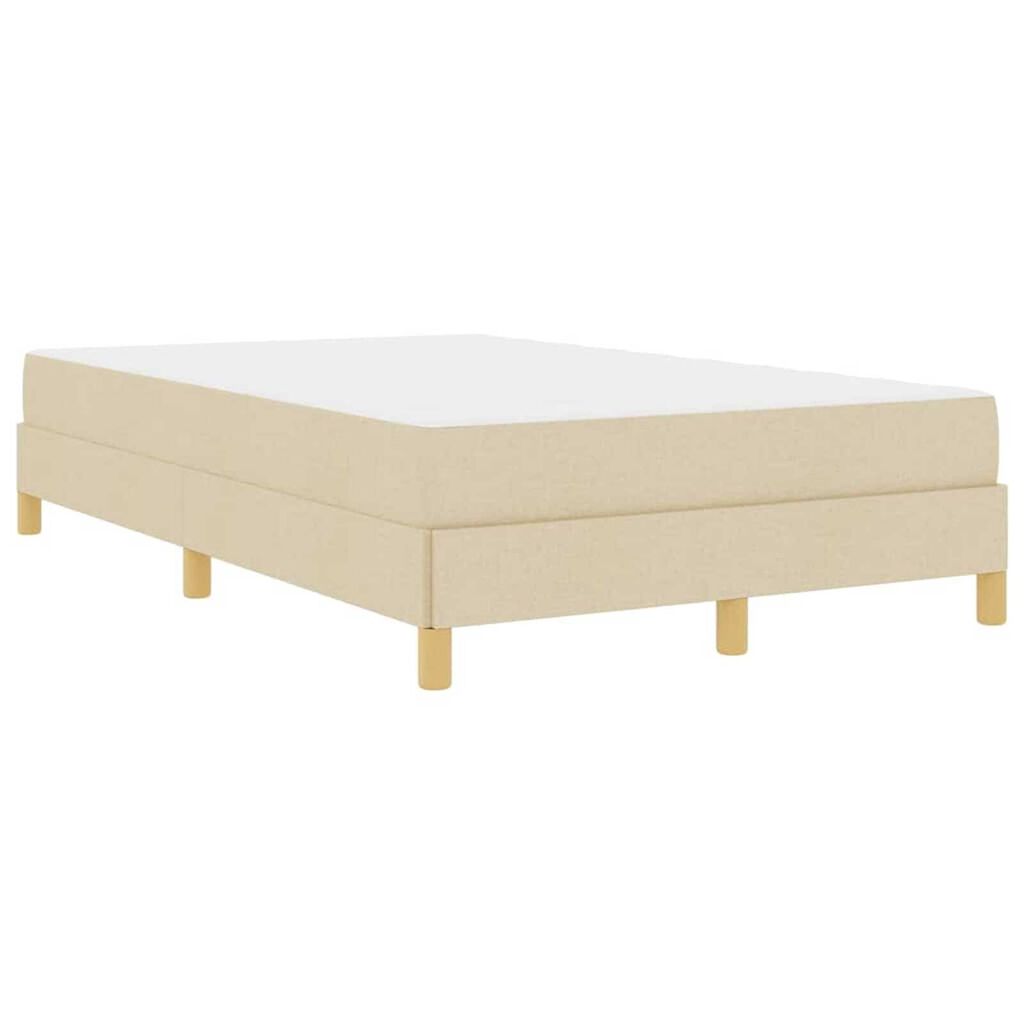 vidaXL Κρεβάτι με ελατήρια Κρέμα και Καφέ 120 x 200 cm