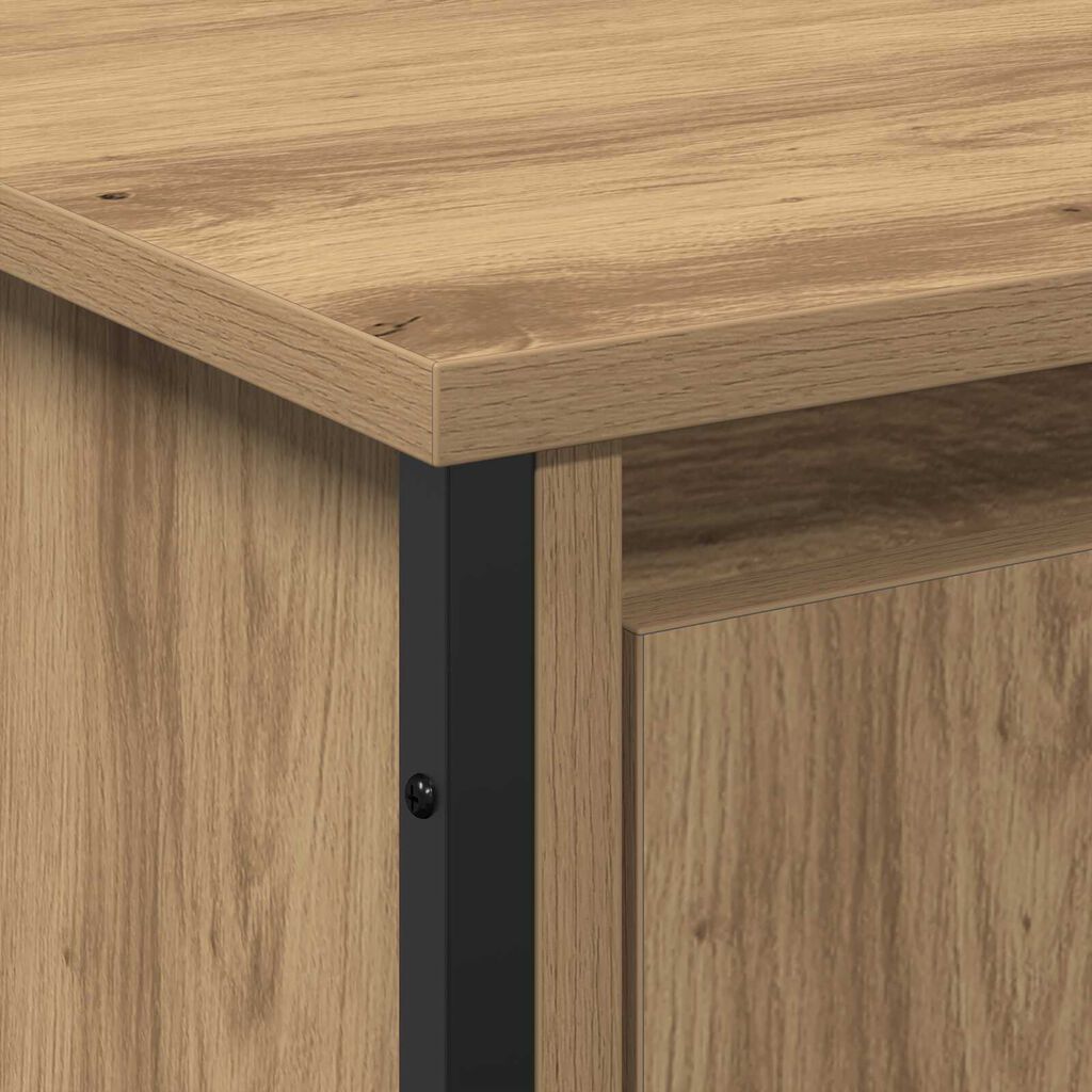 vidaXL ντουλάπι νιπτήρα μασίφ δρυός 91x35x60 εκ επεξεργασμένο ξύλο