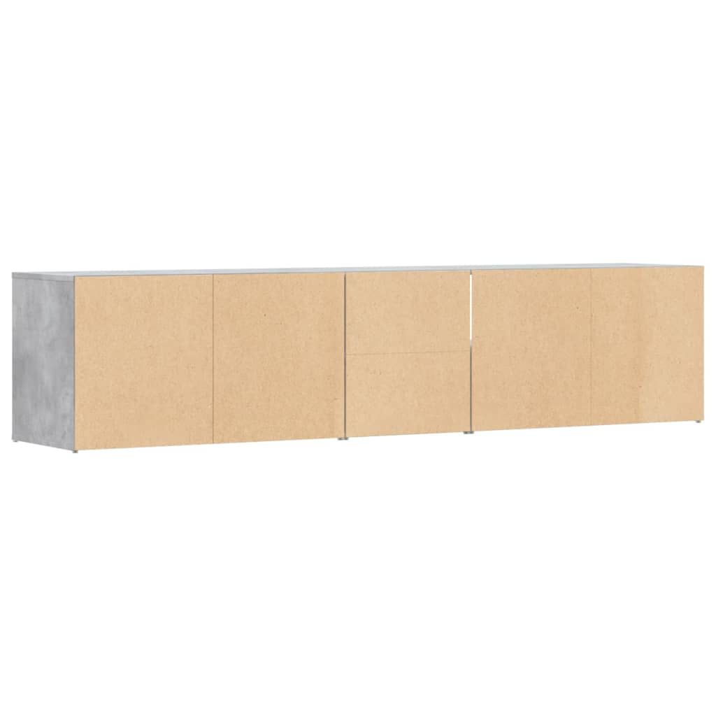 vidaXL Ντουλάπι Γωνιακό Γκρι Σκυροδέματος 200x40x45εκ. από Επεξ. Ξύλο