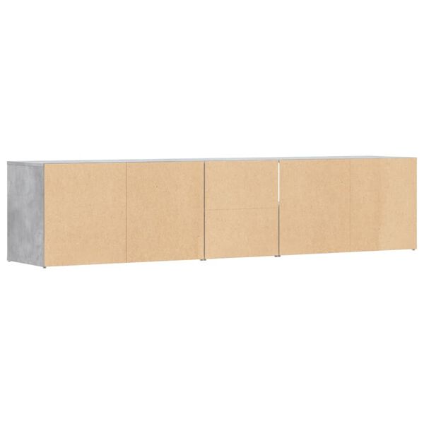 vidaXL Ντουλάπι Γωνιακό Γκρι Σκυροδέματος 200x40x45εκ. από Επεξ. Ξύλο