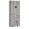 vidaXL Ντουλάπι Γκρι Sonoma 69,5 x 34 x 180 εκ. Επεξεργασμένο Ξύλο