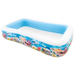 Intex Πισίνα Swim Center Family Pool Σχέδιο Ζώα Θάλασσας 305x183x56εκ.