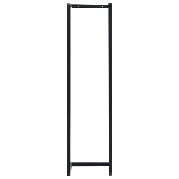 vidaXL Βάση για Πετσέτες Επιτοίχια Μαύρη 25 x 20 x 95 εκ. Σιδερένια