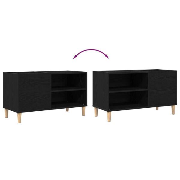 vidaXL Ντουλάπα δίσκων Μαύρο Δρυς 84,5x38x48 εκ Επεξεργασμένο ξύλο
