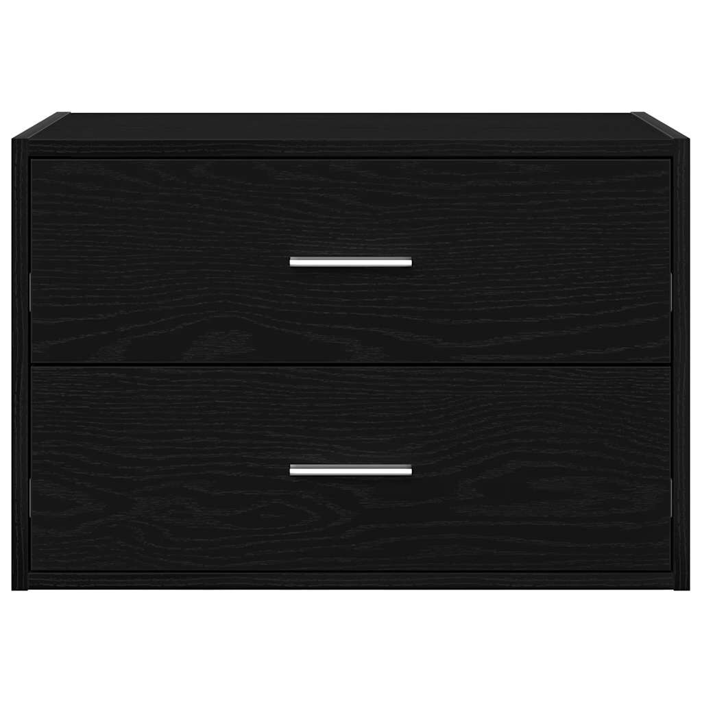 vidaXL Ντουλάπι με 2 συρτάρια Μαύρη δρυς 60x31x40 cm Ξύλινη κατασκευή