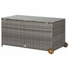 vidaXL Κουτί Αποθήκευσης Κήπου Ανοιχτό Γκρι 120x65x61 εκ. Συνθ. Ρατάν