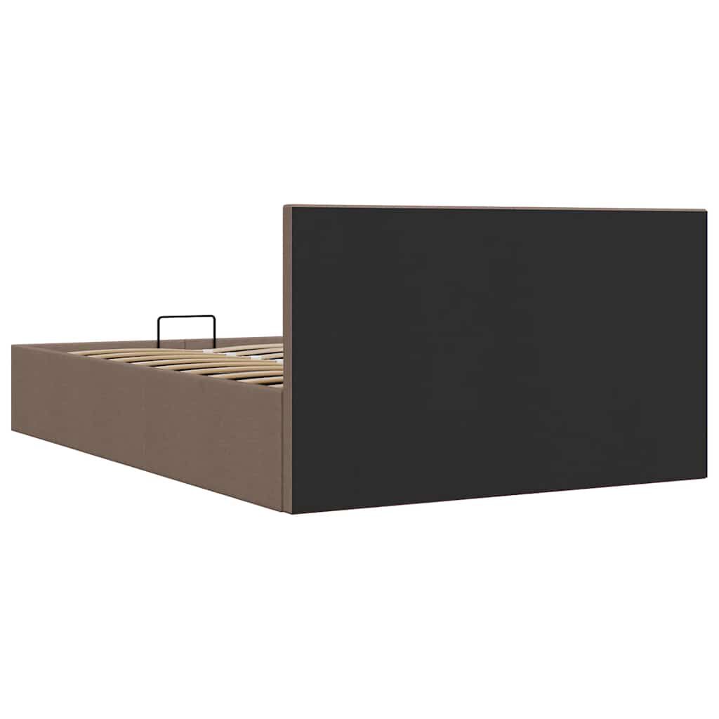 vidaXL Πλαίσιο Κρεβατιού με Αποθηκ. Χώρο Taupe 120x200 εκ. Υφασμάτινο