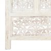 vidaXL Παραβάν Σκαλιστό στο Χέρι 4 Πάνελ Λευκό 160x165 εκ. Ξύλο Μάνγκο