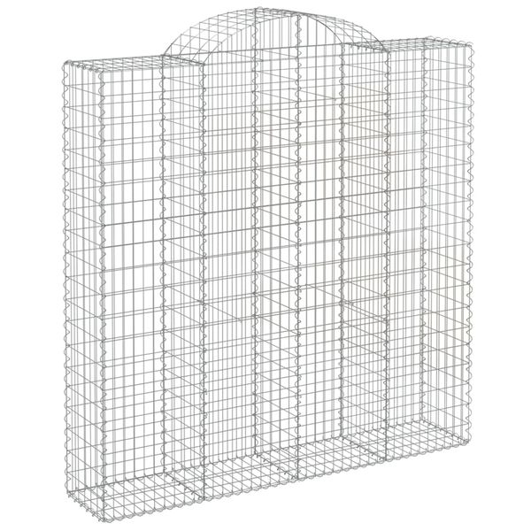 vidaXL Συρματοκιβώτια Τοξωτά 8 τεμ. 200x50x200/220 εκ. Γαλβαν. Ατσάλι