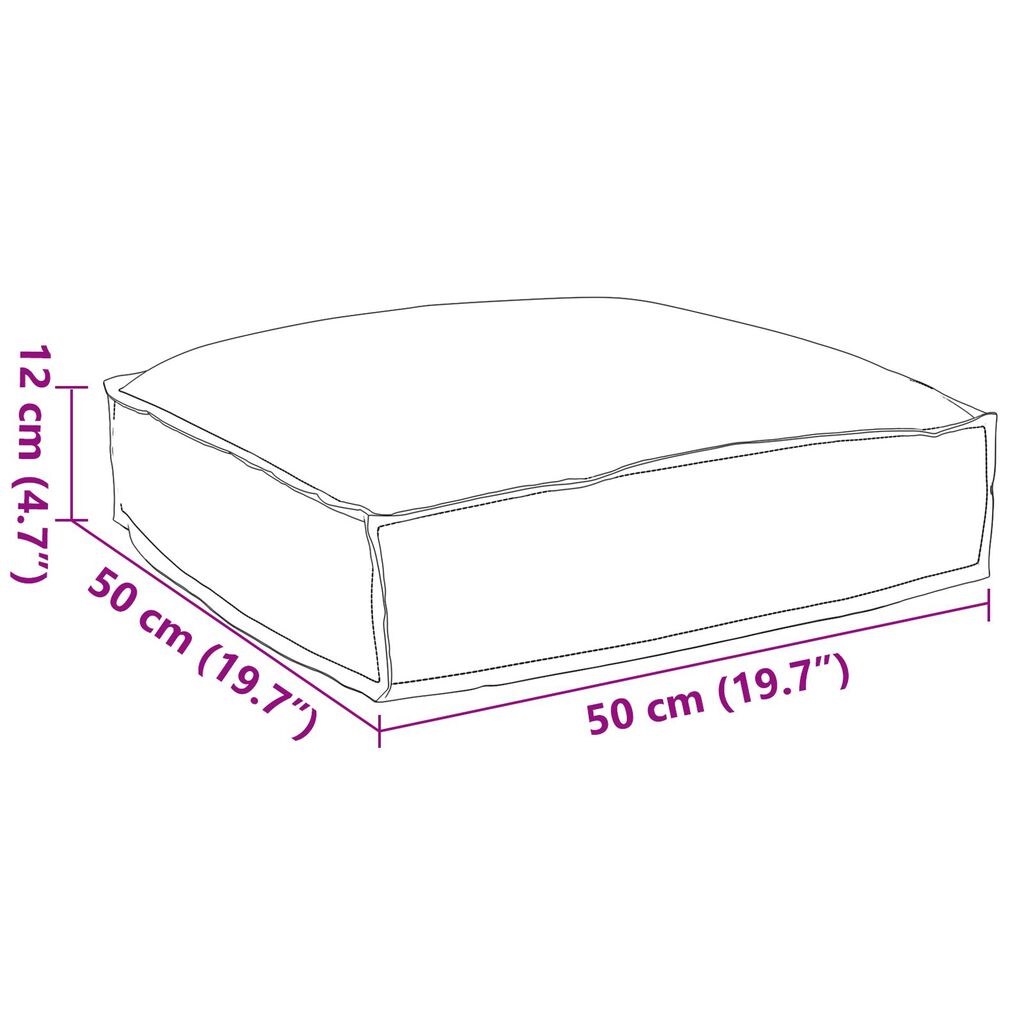 vidaXL Cushion Παλέτας για καθίσμα 50x50x12 εκ. από ύφασμα Oxford