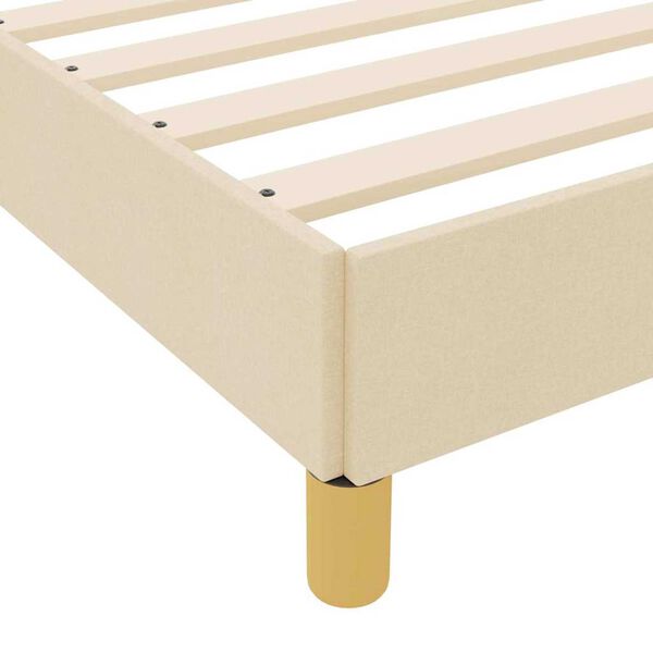 vidaXL Κρεβάτι με ελατήρια Κρέμα και Καφέ 140 x 200 cm