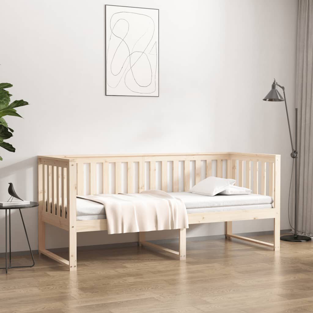 vidaXL Κρεβάτι ημέρας χωρίς στρώμα 75x190 cm Στερεό ξύλο πεύκο