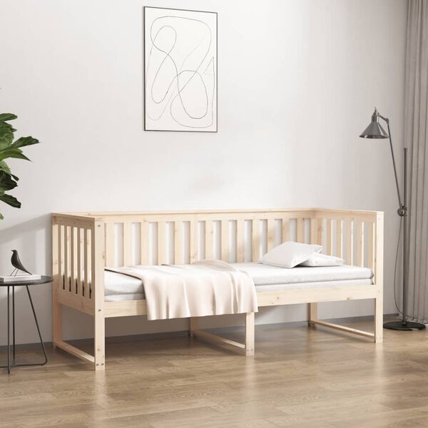 vidaXL Κρεβάτι ημέρας χωρίς στρώμα 75x190 cm Στερεό ξύλο πεύκο