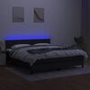 vidaXL &Kappa;&rho;&epsilon;&beta;ά&tau;&iota; Boxspring &mu;&epsilon; &Sigma;&tau;&rho;ώ&mu;&alpha; & LED &Mu;&alpha;ύ&rho;&omicron; 180x200 &epsilon;&kappa;. &Upsilon;&phi;&alpha;&sigma;&mu;ά&tau;&iota;&nu;&omicron;