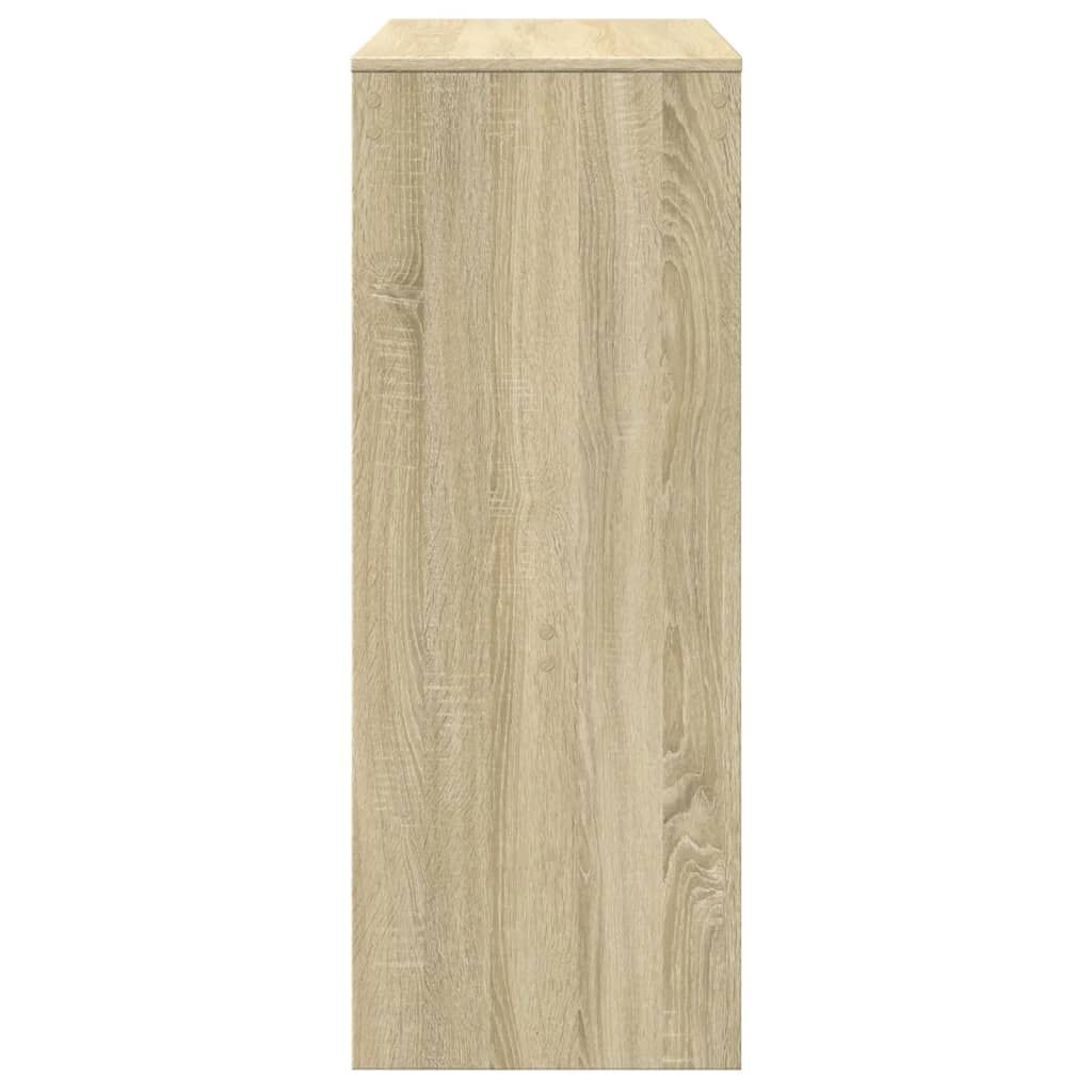 vidaXL Τραπέζι Μπαρ με Ράγες Sonoma Δρυς 90x40x103,5 εκ Επεξεργ. Ξύλο