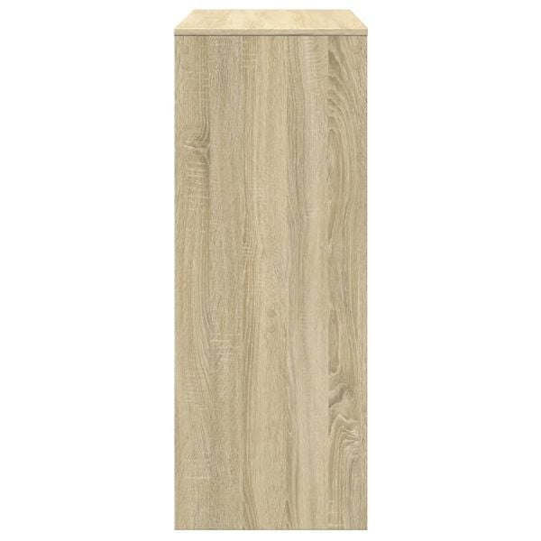 vidaXL Τραπέζι Μπαρ με Ράγες Sonoma Δρυς 90x40x103,5 εκ Επεξεργ. Ξύλο