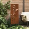 vidaXL Οθόνη Ιδιωτικότητας Κήπου Floral Σκ rusty 50 x 140 εκ