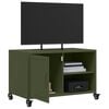 vidaXL Έπιπλο Τηλεόρασης Πράσινο Λαδί 68x39x43,5 εκ. από Ατσάλι