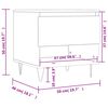 vidaXL Τραπεζάκια Σαλονιού 2 τεμ. Λευκά 50x46x50 εκ Επεξεργασμένο Ξύλο