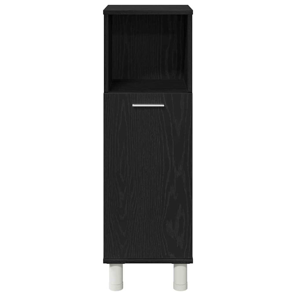 vidaXL Ντουλάπα Μπάνιου Μαύρη Οξυά 30 x 30 x 95 cm Επεξεργασμένο ξύλο