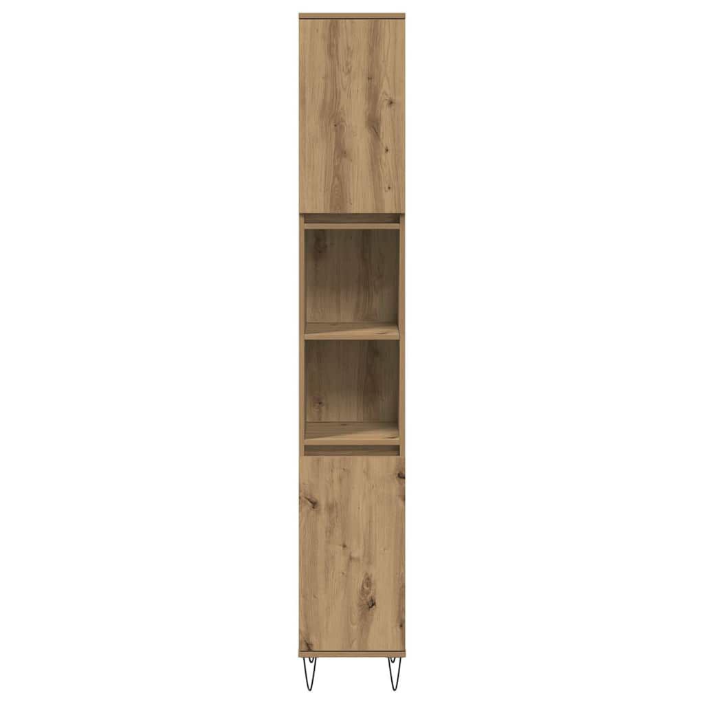 vidaXL Ντουλάπι μπάνιου Δρυς τεχνίτης 30x30x190 cm Κατασκευασμένο ξύλο