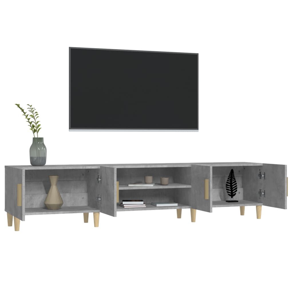 vidaXL Έπιπλο Τηλεόρασης Γκρι Σκυρ. 180x31,5x40 εκ. Επεξ. Ξύλο