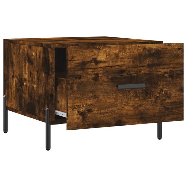 vidaXL Τραπεζάκια Σαλονιού 2 τεμ Καπνιστή Oak 50x50x40 εκ Επεξ. Ξύλο