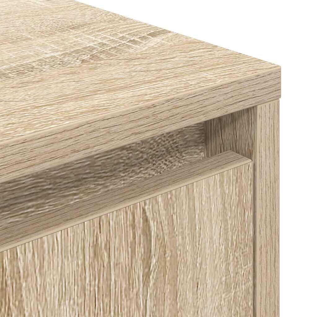 vidaXL Κομοδίνο με φώτα LED Sonoma Oak 38x34x50 cm