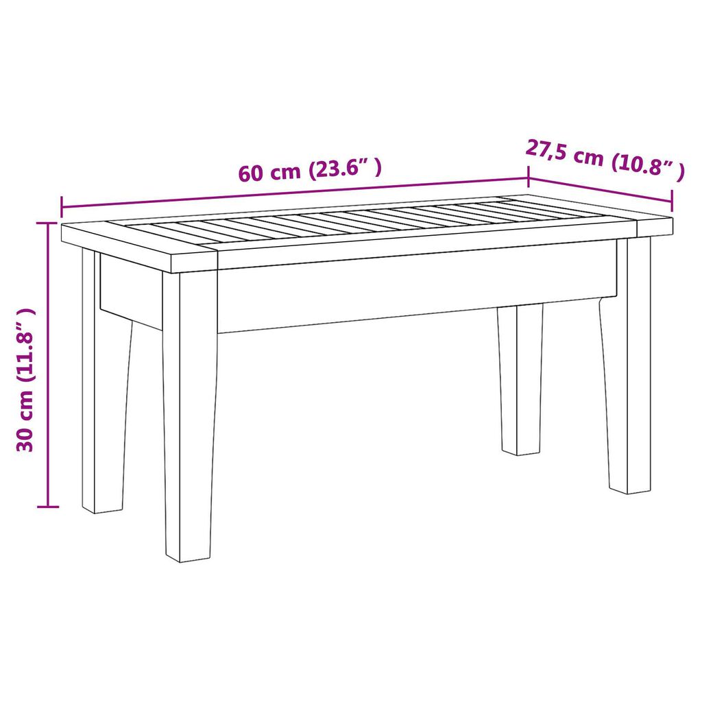vidaXL Παγκάκι κήπου 2 pcs Καφέ Μασίφ ξύλο teak